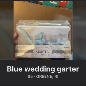 Blue wedding garter